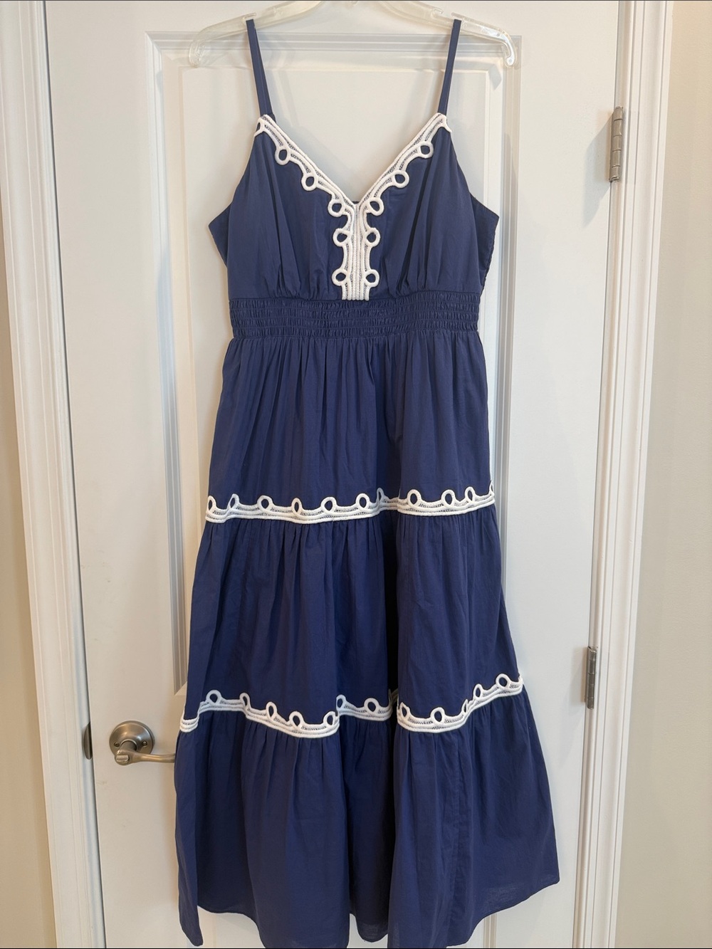 Lilly Pulitzer Navy Maxi Dress with White Trim